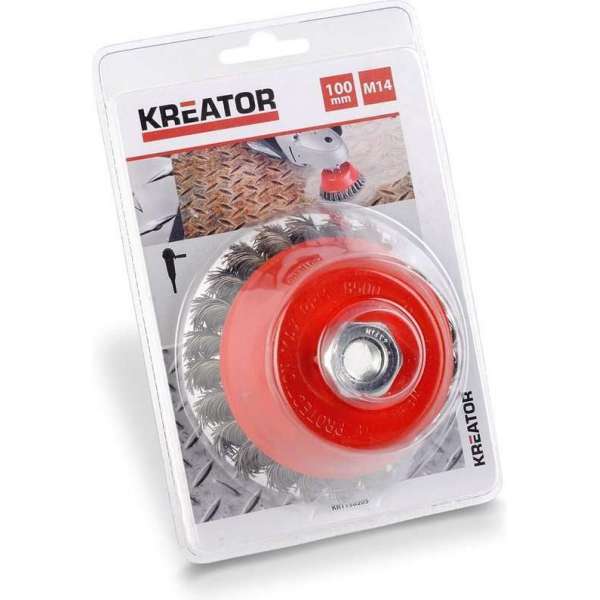 Kreator KRT150205 Komborstel - Getorst Staal - M14 - 100 mm Kreator KRT150205 Komborstel - Getorst Staal - M14 - 100 mm