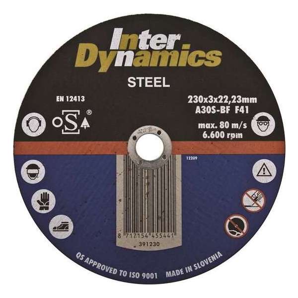InterDynamics 391125 Diamantdoorslijpschijf - 125 x 22,23 x 3mm - metaal InterDynamics 391125 Diamantdoorslijpschijf - 125 x 22,23 x 3mm - metaal