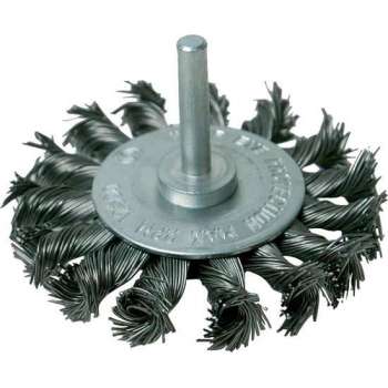 Silverline Staalborstel wiel met getordeerd draad 75 mm.