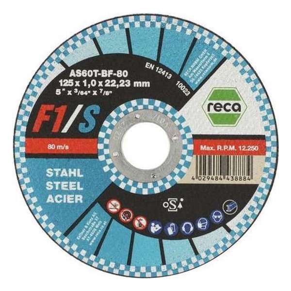 Reca Doorslijpschijf F1/S  115x1 mm - recht - staal (25 stuks)