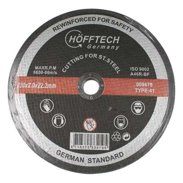 Hofftech Doorslijpschijf RVS 230 x 2,0 mm. Hofftech Doorslijpschijf RVS 230 x 2,0 mm.