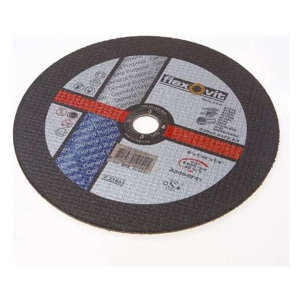 Flexovit Doorslijpschijf vlak RVS A 30 S-BF41 230 x 2.5 x 22mm (Prijs per 5 stuks) Flexovit Doorslijpschijf vlak RVS A 30 S-BF41 230 x 2.5 x 22mm (Prijs per 5 stuks)