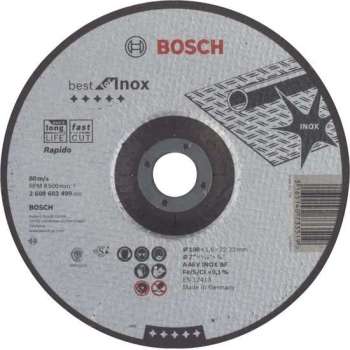 Doorslijpschijf gebogen Best for Inox - Rapido A 46 V INOX BF, 180 mm, 22,23 mm, 1,6 mm 1st