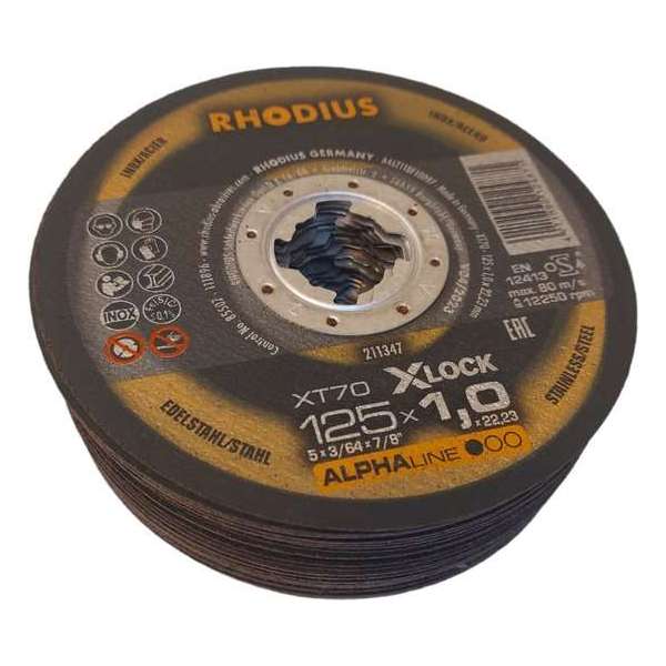 RHODIUS Slijpschijven - Voor metaal - 25 stuks - 125 x 1,5 x 22,23 RHODIUS Slijpschijven - Voor metaal - 25 stuks - 125 x 1,5 x 22,23