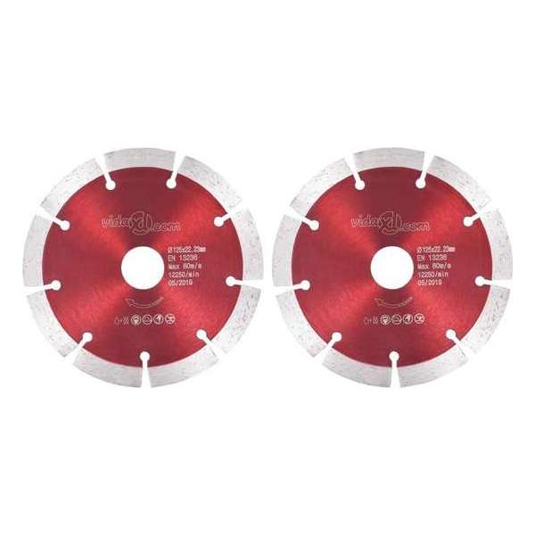 vidaXL Diamantzaagbladen 2 st 125 mm staal vidaXL Diamantzaagbladen 2 st 125 mm staal