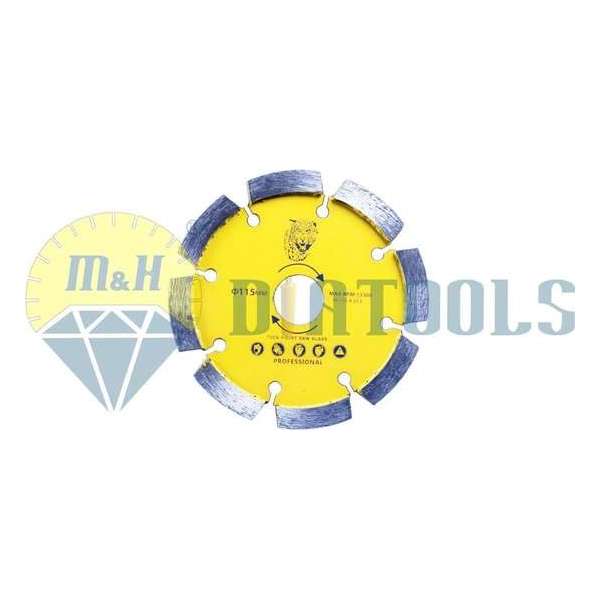 M&H diatools Diamantfrees Voegenfrees Voegenscijf laser gelast 115mm X asgat 22,2mm X 6-voor nat werk-Diamantgereedschappen M&H diatools Diamantfrees Voegenfrees Voegenscijf laser gelast 115mm X asgat 22,2mm X 6-voor nat werk-Diamantgereedschappen