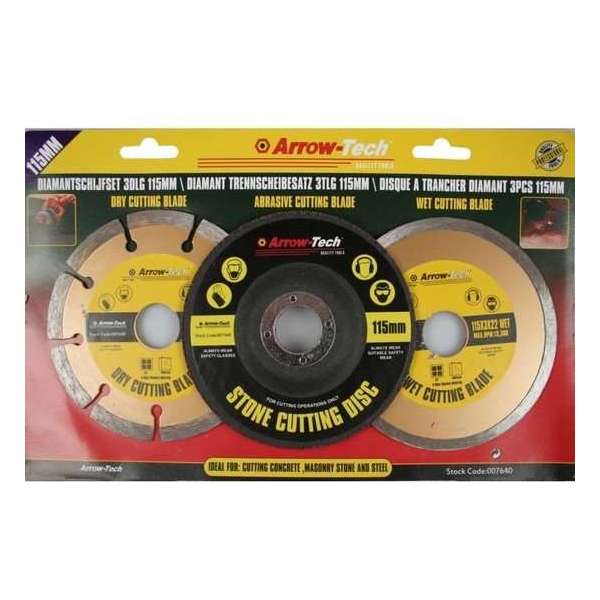 Topgear Diamant Slijpschijfset 115 mm. (3 Delig) Topgear Diamant Slijpschijfset 115 mm. (3 Delig)