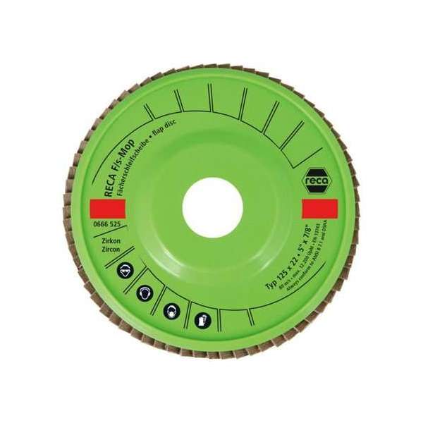 Reca Lamellenschijf F/S -Mop 115 mm K60 kom Zirkonium (10 stuks) Reca Lamellenschijf F/S -Mop 115 mm K60 kom Zirkonium (10 stuks)