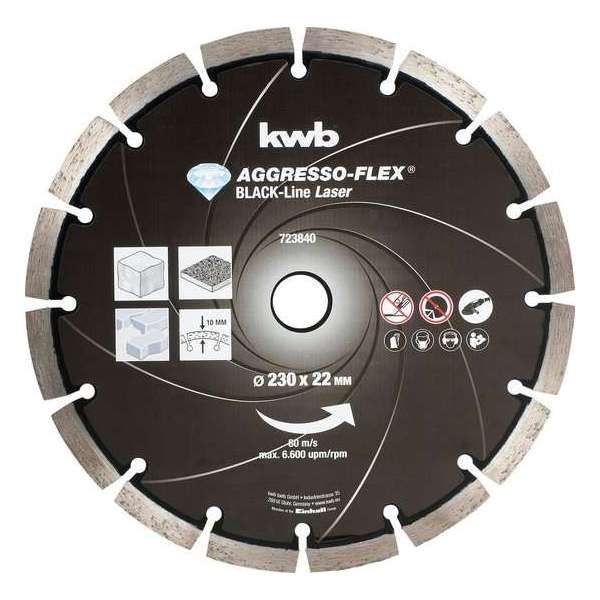 KWB DIAMANT SCHIJF BLACK LINE, Ø 230 x 22,23 mm KWB DIAMANT SCHIJF BLACK LINE, Ø 230 x 22,23 mm