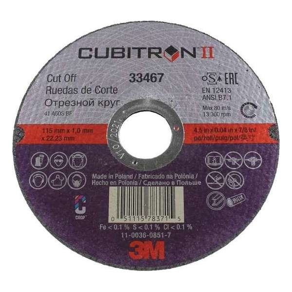 3M Cubitron II Doorslijpschijf 115mm - per stuk 3M Cubitron II Doorslijpschijf 115mm - per stuk