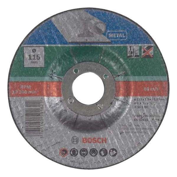 Bosch doorslijpschijf gebogen - Geschikt voor metaal - 115 X2,5 Bosch doorslijpschijf gebogen - Geschikt voor metaal - 115 X2,5