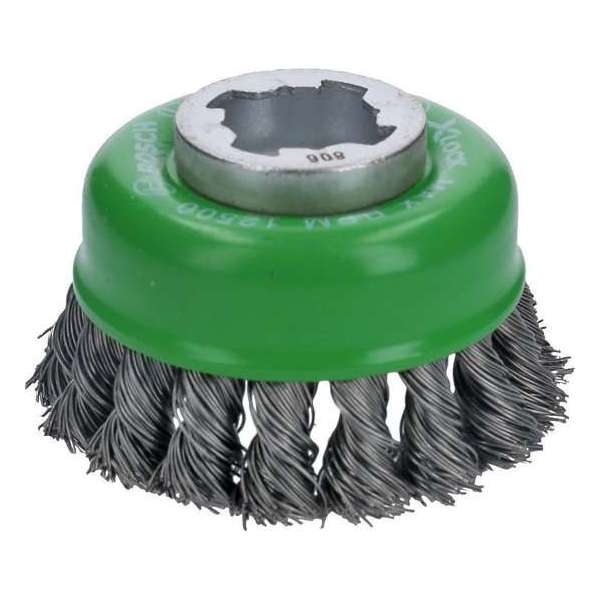 Bosch 2608620729 X-Lock Komstaalborstel met gevlochten draad - RVS - 0,5 x 75mm Bosch 2608620729 X-Lock Komstaalborstel met gevlochten draad - RVS - 0,5 x 75mm