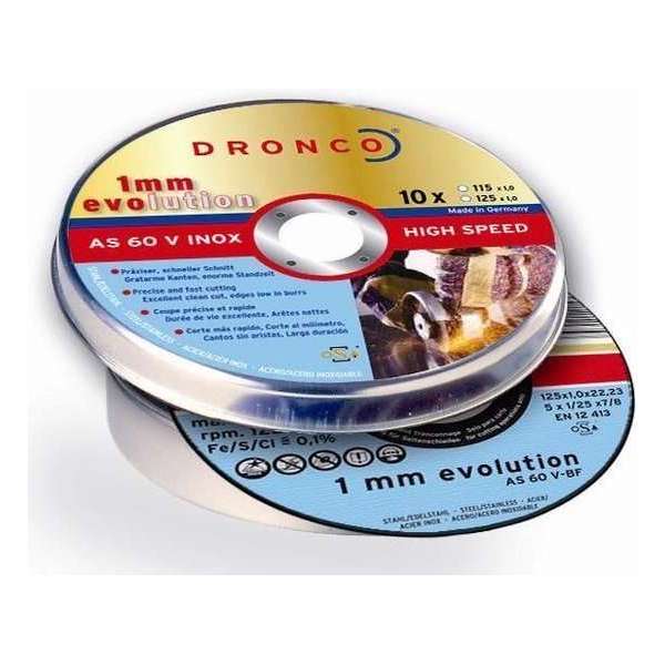 Dronco Blik 115x1mm (10 schijfjes) AS60V Evolution Dronco Blik 115x1mm (10 schijfjes) AS60V Evolution