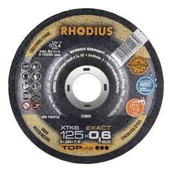 Rhodius XTK6 EXACT 210829 Cutting disc (off-set) 125 mm 22.23 mm 1 pc(s) Rhodius XTK6 EXACT 210829 Cutting disc (off-set) 125 mm 22.23 mm 1 pc(s)