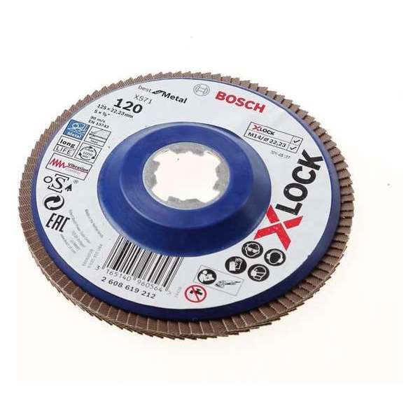 Bosch Lamellenschijf Xlock recht 125 k120 Bosch Lamellenschijf Xlock recht 125 k120