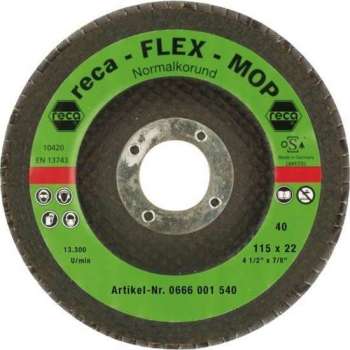 Reca Lamellenschijf Flex-Mop 125 mm K40 recht Zirkonium (25 stuks)