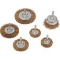 Silverline Komborstel Met Gegolfd Staaldraad Set (6-Delige Set)