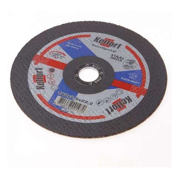 Kelfort Doorslijpschijf voor staal/RVS/inox vlak 180 x 25 x 222mm (Prijs per 5 stuks) Kelfort Doorslijpschijf voor staal/RVS/inox vlak 180 x 25 x 222mm (Prijs per 5 stuks)