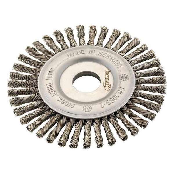 Roterende staaldraadborstel Staaldraad getordeerd 178x6mm FORMAT Roterende staaldraadborstel Staaldraad getordeerd 178x6mm FORMAT