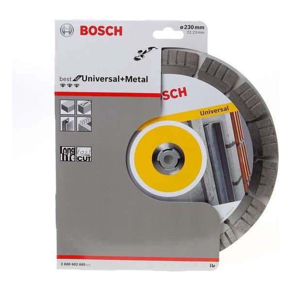 Bosch Accessories 2608900663 EXPERT multi-materiaal diamantslijpschijven, 230 x 22,23 x 2,4 x 15 mm Diameter 230 mm 1 stuk(s)
