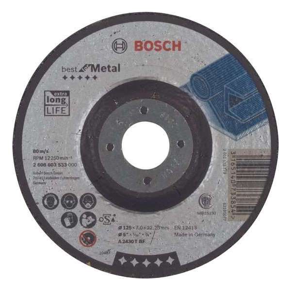 Afbraamschijf gebogen Best for Metal A 2430 T BF, 125 mm, 22,23 mm, 6,0 mm 1st Afbraamschijf gebogen Best for Metal A 2430 T BF, 125 mm, 22,23 mm, 6,0 mm 1st