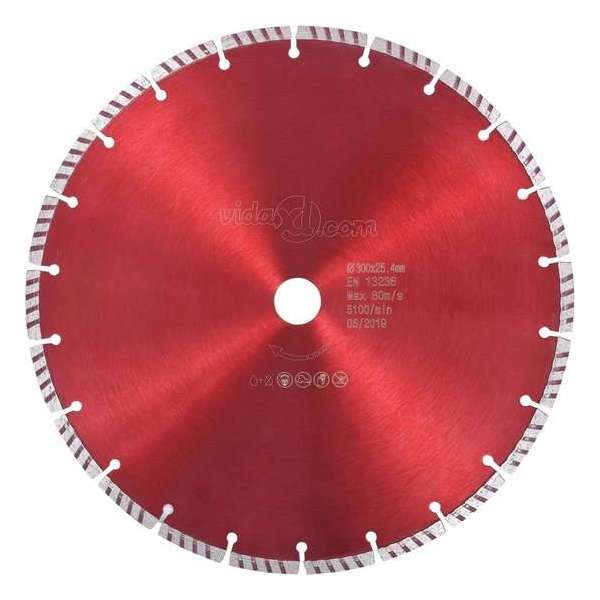 vidaXL Diamantzaagblad met turbo 300 mm staal VDXL_143225 vidaXL Diamantzaagblad met turbo 300 mm staal VDXL_143225