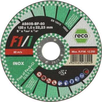 Reca Doorslijpschijf F1/i  115x1 mm - recht - RVS (25 stuks)