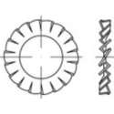 Lamellenschijven Binnendiameter: 4.3 Mm Din 6798 Verenstaal Galvanisch Verzinkt 500 Stuks Toolcraft 138453