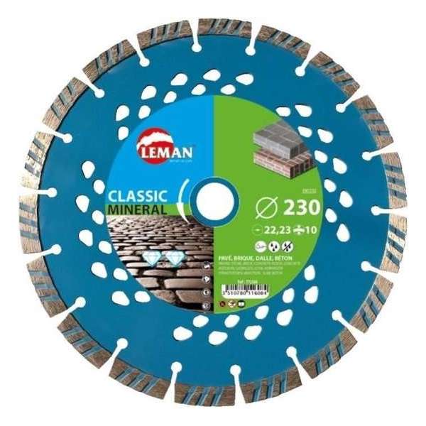 Leman diamantschijf dest. laser ø 230x22,2mm Leman diamantschijf dest. laser ø 230x22,2mm