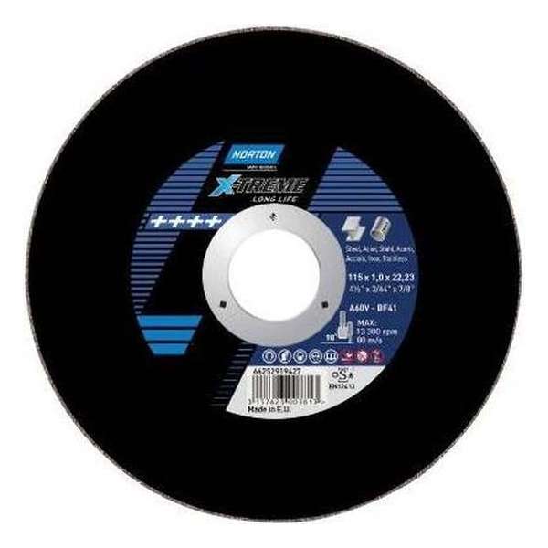 Doorslijpschijf Norton X-Treme - 125 x 1,0 x 22,23- 25 stuks Doorslijpschijf Norton X-Treme - 125 x 1,0 x 22,23- 25 stuks