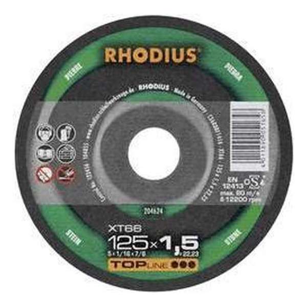 Rhodius XT 66 204624 Cutting disc (straight) 125 mm 22.23 mm 1 pc(s) Rhodius XT 66 204624 Cutting disc (straight) 125 mm 22.23 mm 1 pc(s)