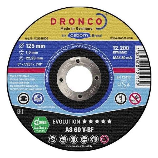 Dronco 1121246100 Doorslijpschijf Recht 1 Stuks 125 Mm 22.23 Mm 1 Stuks Dronco 1121246100 Doorslijpschijf Recht 1 Stuks 125 Mm 22.23 Mm 1 Stuks