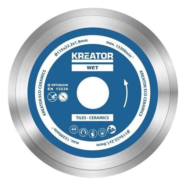 Kreator KRT080200 Diamantschijven set – Ø115MM – universeel – 3mm Kreator KRT080200 Diamantschijven set – Ø115MM – universeel – 3mm
