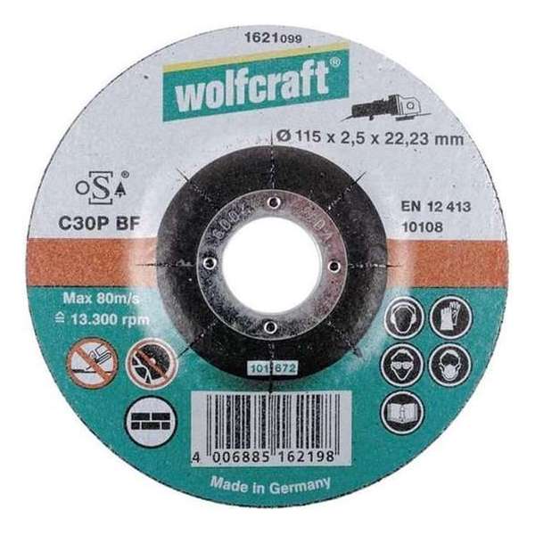 Wolfcraft 1623300 Doorslijpschijf - 125 x 22,23mm - Steen (5st) Wolfcraft 1623300 Doorslijpschijf - 125 x 22,23mm - Steen (5st)
