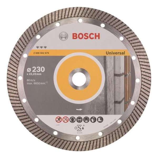 Bosch - Diamantdoorslijpschijf Best for Universal Turbo 230 x 22,23 x 2,5 x 15 mm Bosch - Diamantdoorslijpschijf Best for Universal Turbo 230 x 22,23 x 2,5 x 15 mm