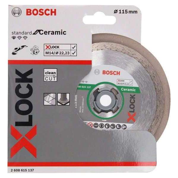 Bosch 2608615137 X-Lock Diamantschijf Standard for Ceramic - 115mm Bosch 2608615137 X-Lock Diamantschijf Standard for Ceramic - 115mm