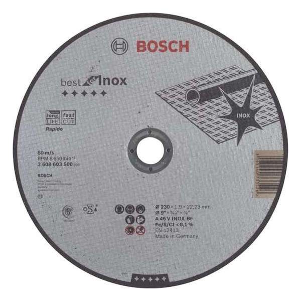 Doorslijpschijf recht Best for Inox - Rapido A 46 V INOX BF, 230 mm, 22,23 mm, 1,9 mm 1st Doorslijpschijf recht Best for Inox - Rapido A 46 V INOX BF, 230 mm, 22,23 mm, 1,9 mm 1st
