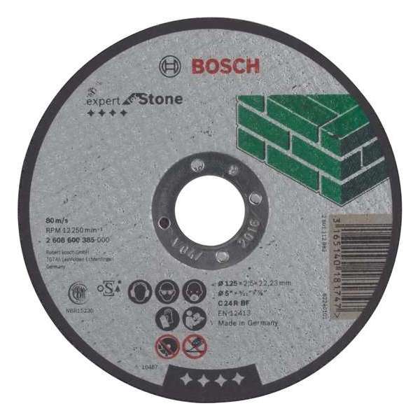 Bosch - Doorslijpschijf recht Expert for Stone C 24 R BF, 125 mm, 22,23 mm, 2,5 mm Bosch - Doorslijpschijf recht Expert for Stone C 24 R BF, 125 mm, 22,23 mm, 2,5 mm