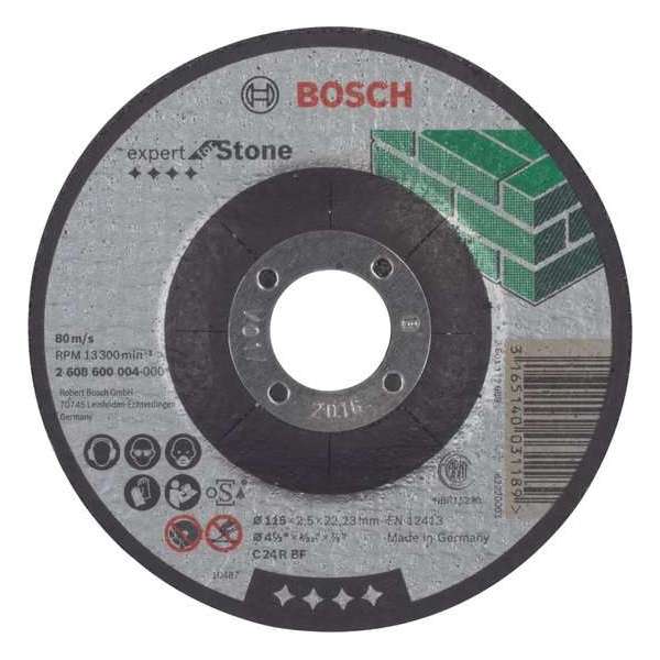Bosch - Doorslijpschijf gebogen Expert for Stone C 24 R BF, 115 mm, 22,23 mm, 2,5 mm Bosch - Doorslijpschijf gebogen Expert for Stone C 24 R BF, 115 mm, 22,23 mm, 2,5 mm