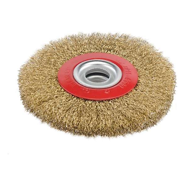 Verkoperde stalen draadwiel 125 x 20 mm Verkoperde stalen draadwiel 125 x 20 mm