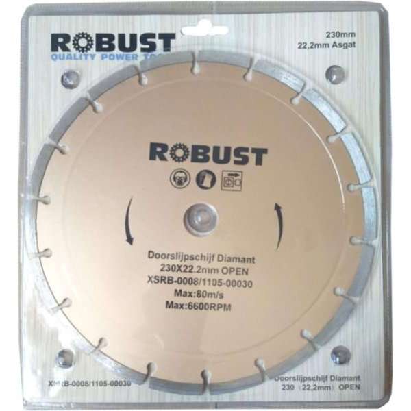 Doorslijpschijf Diamant Robust XSRB-0008 230Mm X 22,2Mm X 2,2Mm Open Doorslijpschijf Diamant Robust XSRB-0008 230Mm X 22,2Mm X 2,2Mm Open
