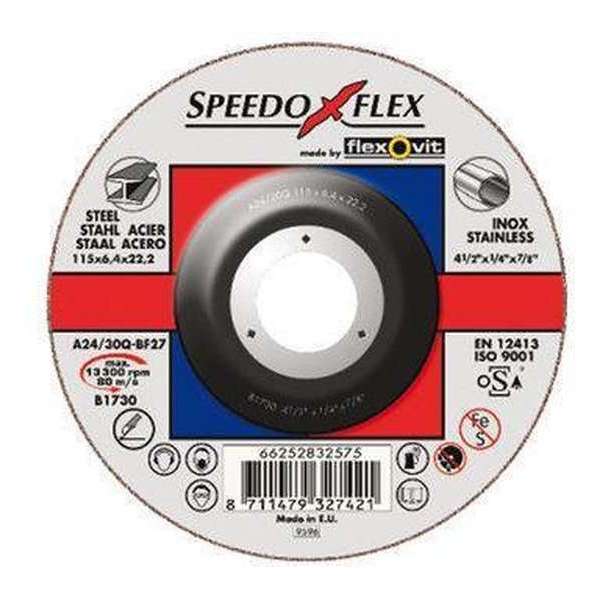 Speedoflex afbraamschijf SP A24/30Q 180x6.4x22.2 BF27 Speedoflex afbraamschijf SP A24/30Q 180x6.4x22.2 BF27