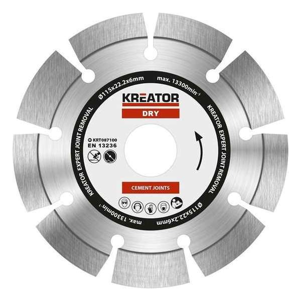 Kreator KRT087100 Diamantschijven set – Ø115MM – 6mm Kreator KRT087100 Diamantschijven set – Ø115MM – 6mm