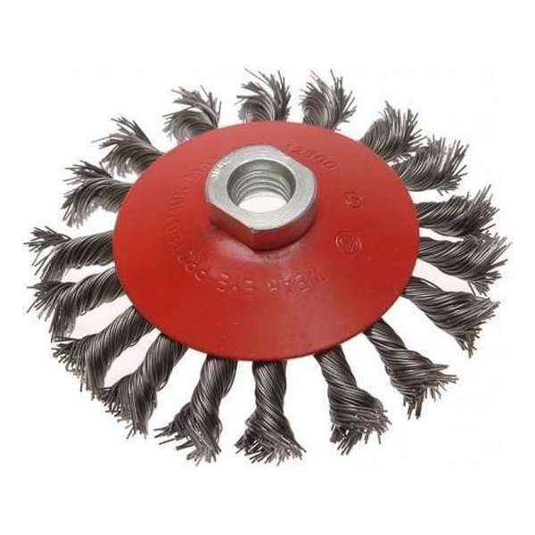 3st Kegelborstel M14 - Getordeerd staaldraad 125mm/ 0,5mm draaddikte 3st Kegelborstel M14 - Getordeerd staaldraad 125mm/ 0,5mm draaddikte