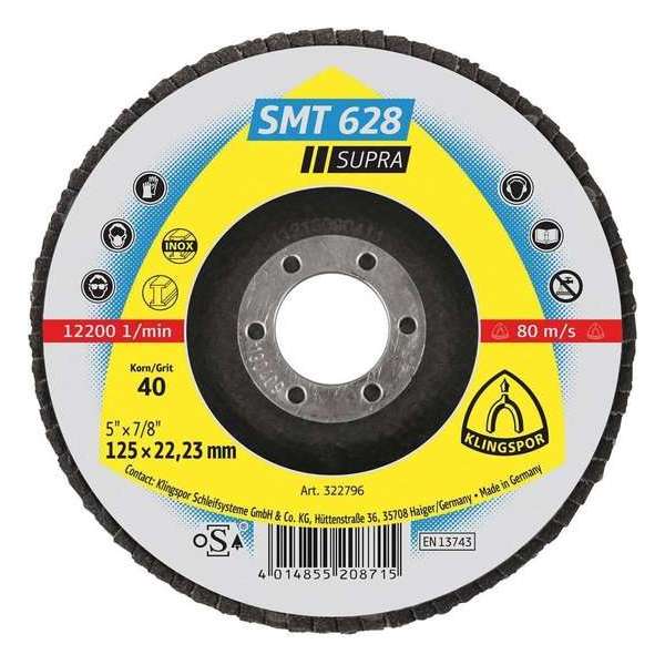 Vlaklamellenschijf SMT628125mm K60 recht Klingspor Vlaklamellenschijf SMT628125mm K60 recht Klingspor