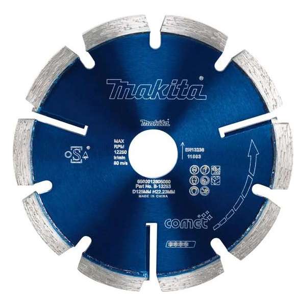Makita B-13253 Diamant voegschijf 125x22,23x6,4mm blauw Makita B-13253 Diamant voegschijf 125x22,23x6,4mm blauw