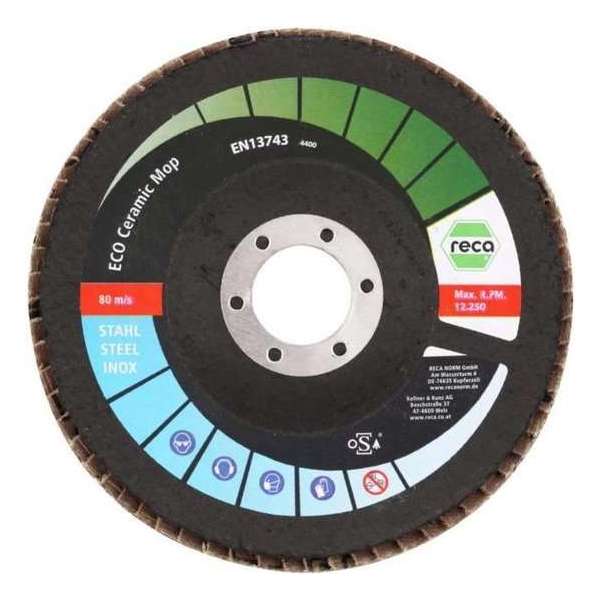 Reca Lamellenschijf ECO 115 mm - K60 - kom - Keramiek  (25 stuks)