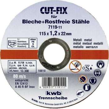 KWB Doorslijpschijf - 115 x 1.2 mm