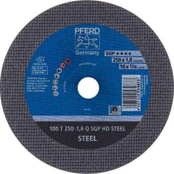 PFERD Doorslijpschijf HEAVY DUTY 100 T 250-1,8 Q SGP HD STEEL/30,0