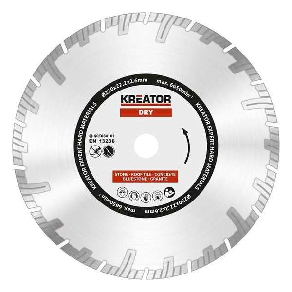 Kreator KRT084102 Diamantschijven set – Ø230MM – universeel Kreator KRT084102 Diamantschijven set – Ø230MM – universeel